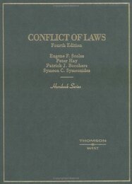 Conflict of Laws (Hornbook Series and Other Textbooks)