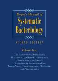 Bergey's Manual of Systematic Bacteriology: Volume 4: The Bacteroidetes Spirochaetes Tenericutes (Mollicutes) Acidobacteria Fibrobacteres Fusobacteria Dictyoglomi Gemmatimonadetes Lentisphaerae Verrucomicrobia Chlamydiae and Planctomycetes