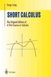 Short Calculus (Undergraduate Texts in Mathematics)