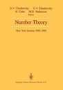 Number Theory: New York Seminar 1989-1990