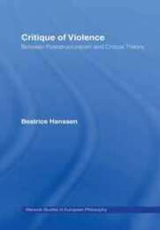 Critique of Violence (Warwick Studies in European Philosophy)