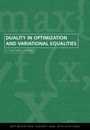 Duality in Optimization and Variational Inequalities (Optimization Theory and Applications)