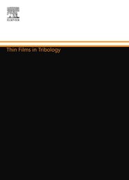 Thin Films in Tribology
