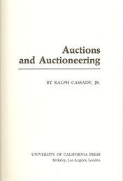 Auctions and Auctioneering (California Library Reprint Series)