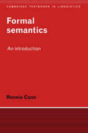 Formal Semantics:Cann (Cambridge Textbooks in Linguistics)
