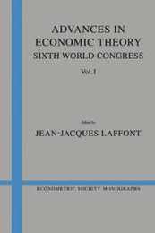 Advances in Economic Theory v1 (Econometric Society Monographs Series Number 20)