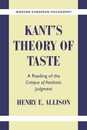 Kant's Theory of Taste (Modern European Philosophy)