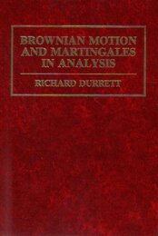 Brownian Motion and Martingales in Analysis (The Wadsworth & Brooks/Cole Mathematics Series (Closed))