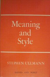 Meaning and Style (Language & Style S.)