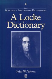 A Locke Dictionary (The Blackwell Philosopher Dictionaries)