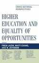Higher Education and Equality of Opportunity: Cross-national Perspectives (Studies in Public Policy)