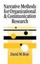 Narrative Methods for Organizational & Communication Research (SAGE series in Management Research)