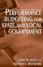 Performance Budgeting for State and Local Government