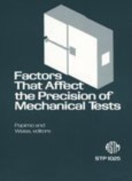 Factors That Affect the Precision of Mechanical Tests (Astm Special Technical Publication)