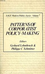 Patterns of Corporatist Policy Making