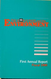 The World Bank and the Environment: First Annual Report Fiscal 1990