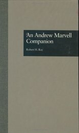 An Andrew Marvell Companion (Garland Reference Library of the Humanities)