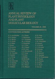 Annual Review of Plant Physiology and Plant Molecular Biology: 1994 (Annual Review of Plant Biology)