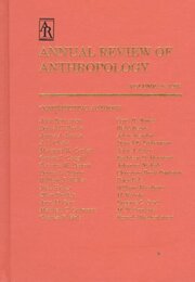 Annual Review of Anthropology: 1997