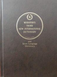 Webster's 3rd New International Dictionary: Of the English Language/Indexed/Imperial Buckram/Unabridged