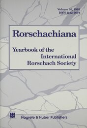 Rorschachiana: Yearbook of the International Rorschach Society