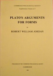 Plato's Argument for Forms