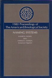 Naming Systems: 1980 Proceedings of the American Ethnological Society (Proceedings of the American Ethnological Society 1980)