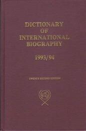 Dictionary of International Biography: A Biographical Record of Contemporary Achievement : 1993/94