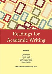 Readings for Academic Writing