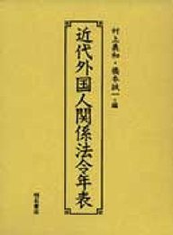近代外国人関係法令年表