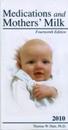 Medications and Mothers Milk: A Manual of Lactational Pharmacology