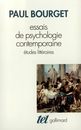 Essais de psychologie contemporaine: Etudes litteraires