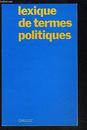 Lexique de termes politiques