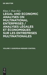 Legal and Economic Analyses on Multinational Enterprises.