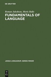Fundamentals of Language (Janua Linguarum. Series Minor)