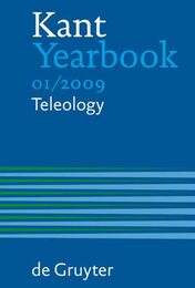Kant Yearbook 1/2009: Teleology