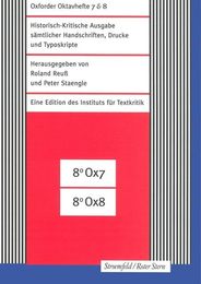 Oxforder Oktavhefte 7 / 8: Historisch-Kritische Kafka-Ausgabe (FKA) Zuerauer Zettel