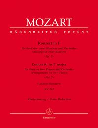 Konzert f r 2-3 Klaviere und Orchester F-Dur KV 242 (Nr. 7) `Lodron-Konzert`