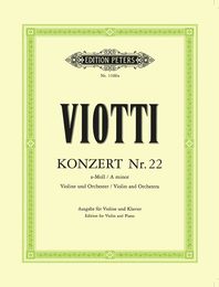 Violin Concerto No. 22 in a Minor Edition for Violin and Piano: Edition for Viola and Piano (Edition Peters)
