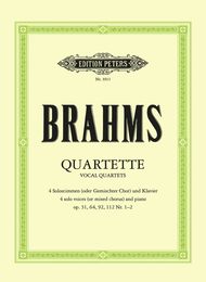 12 Quartets for 4 Voices Mixed Choir and Piano: Opp. 31 64 92 112 Nos. 1-2 (Edition Peters)