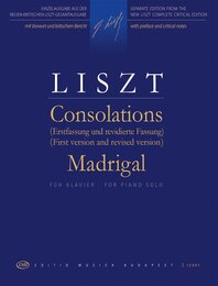 EMB (Editio Musica Budapest) LISZT FRANZ - CONSOLATIONS - PIANO Partition classique Piano - instrument a clavier Piano
