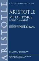 Metaphysics: Books Gamma Delta and Epsilon (Clarendon Aristotle) (Bks.4-6) (Clarendon Aristotle Series)