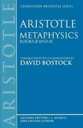 Metaphysics: Books Z and H (Clarendon Aristotle Series)