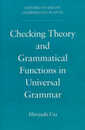 Checking Theory and Grammatical Functions in Universal Grammar (Oxford Studies in Comparative Syntax)