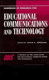 Handbook of Research on Educational Communications and Technology: A Project of the Association for Educational Communications and Technology