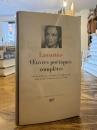 Lamartine, Oeuvres poetiques completes. (Bibliotheque de la Pleiade)
