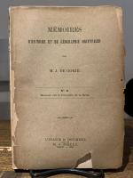 Memoires d'Histoire et de Geographie Orientales, No. 1-3. No.1: Memoire sur les Carmathes du Bahrain et les Fatimides. (1886, 2nd ed.) No. 2: Memoire sur la Conquete de la Syrie. (1900, 2nd ed.) No. 3: Memoire sur les migrations des Tsiganes a travers l'Asie. (1903)
