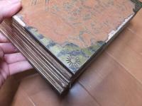 中国　明代古裂装幀　特大 「古い白帖」四隅金具有　古筆手鑑作成に
