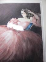 ルイ・イカール　大型彩色銅版画　肉筆サイン有　Louis Icart　