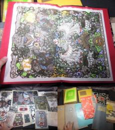 山下慶助　木版画集８冊　書簡３枚　蔵書票他大量　斎藤夜居旧蔵